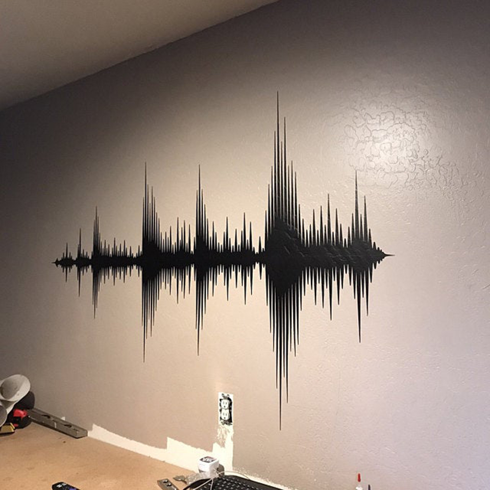 Âm Thanh Sóng Decal Dán Tường  - đánh giá và giá Audio Music Wave