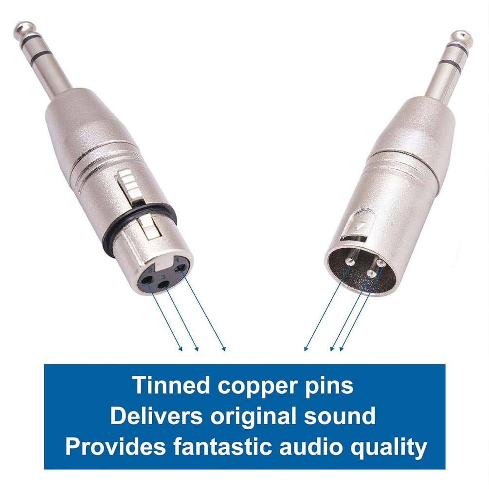2PCS 1/4 Inch TRS to XLR Adapt - đánh giá và giá Cable Xlr Balanced